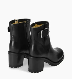 Sale Boot biker à boucle - Justy 70 - Cuir lisse - Boots - Bottines|Boots - Bottines