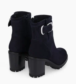 Clearance Boot biker à boucle - Justy 90 - Cuir velours - Boots - Bottines|Boots - Bottines