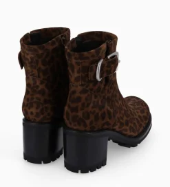 Boot biker à boucle - Justy 70 - Cuir velours - Boots - Bottines|Boots - Bottines