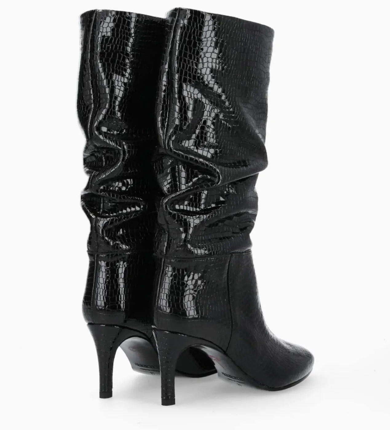 Hot Botte à talon - Céleste 65 - Cuir imprimé serpent verni - Bottes|Bottes