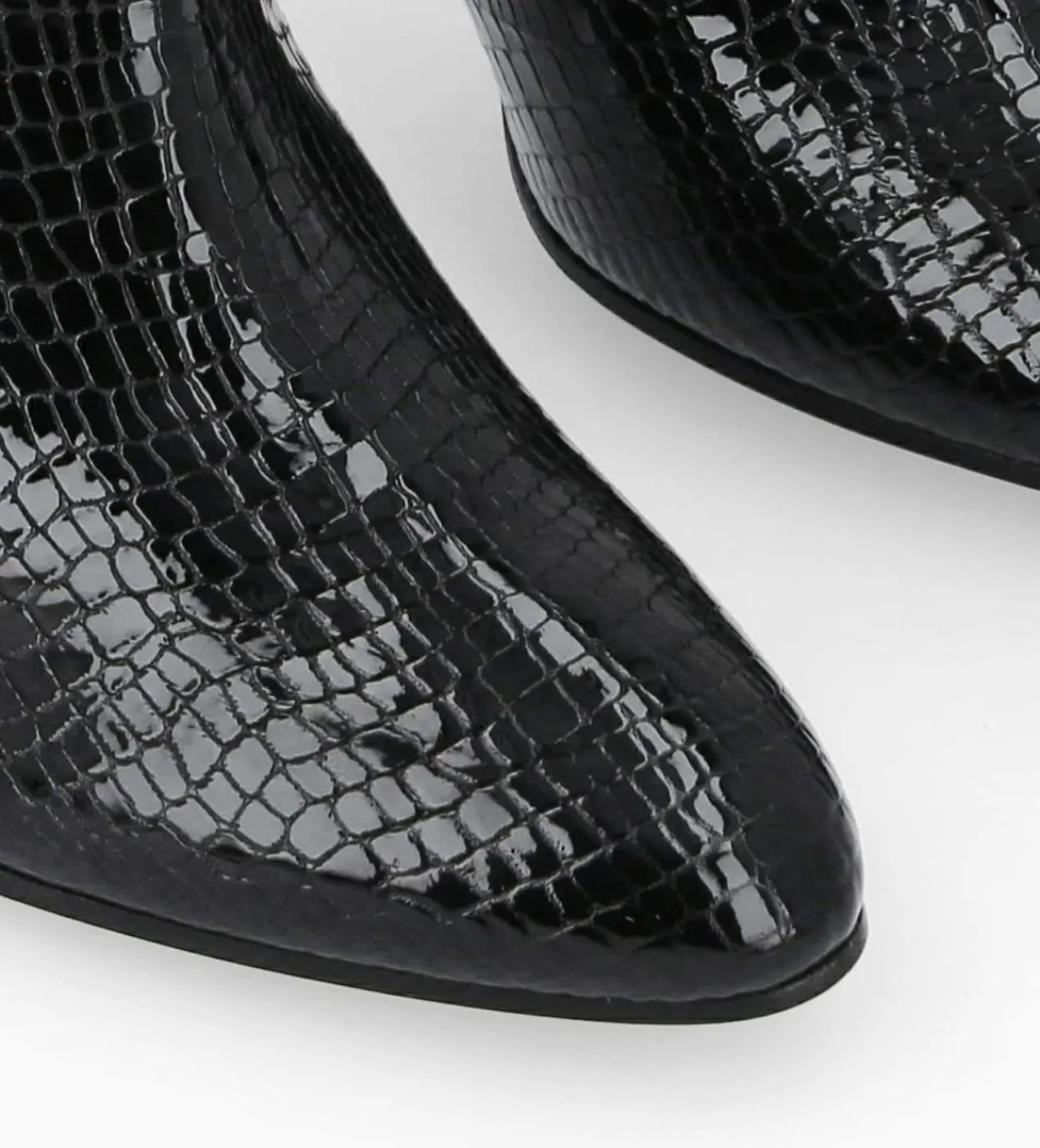 Hot Botte à talon - Céleste 65 - Cuir imprimé serpent verni - Bottes|Bottes