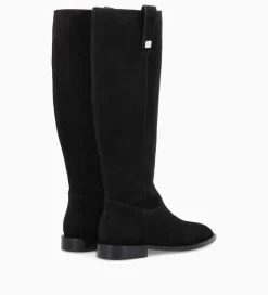 Clearance Botte à talon plat - Joan - Cuir velours - Bottes|Bottes