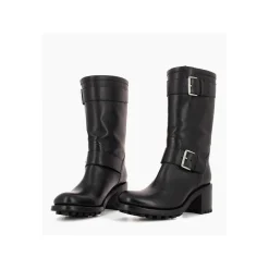 Botte biker à double boucle biker - Biker 70 - Cuir lisse - Bottes|Bikers
