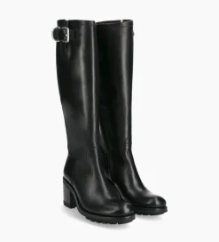 Botte biker zippée à boucle - Justy 70 - Cuir lisse - Bottes|Bikers