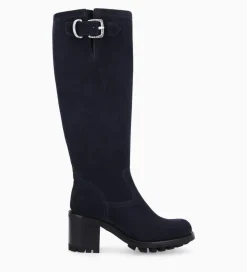 Best Botte biker zippée à boucle - Justy 70 - Cuir velours - Bottes|Bottes