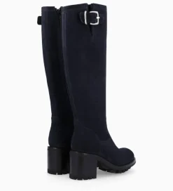 Best Botte biker zippée à boucle - Justy 70 - Cuir velours - Bottes|Bottes