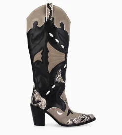 Best Botte western à talon - Annie 80 - Cuir de veau/Velours/Nappa/Serpent - Bottes|Bottes