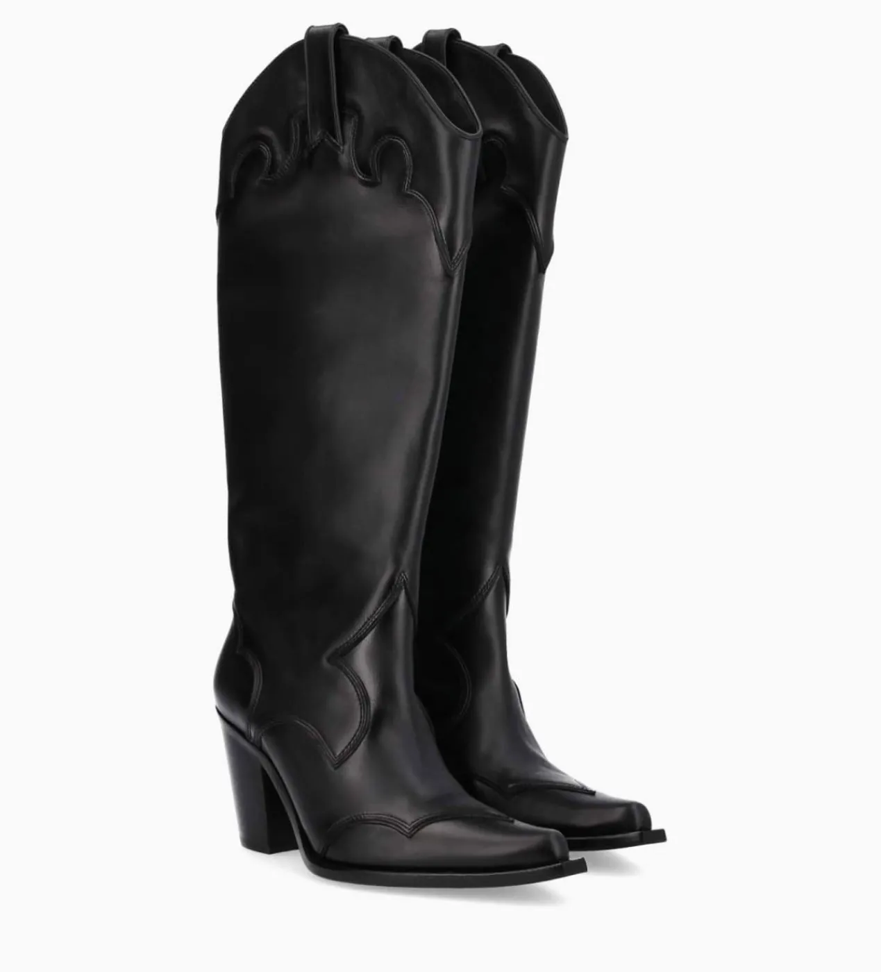 Outlet Botte western à talon - Annie 80 - Cuir de veau lisse mat - Bottes|Bottes