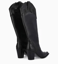 Outlet Botte western à talon - Annie 80 - Cuir de veau lisse mat - Bottes|Bottes