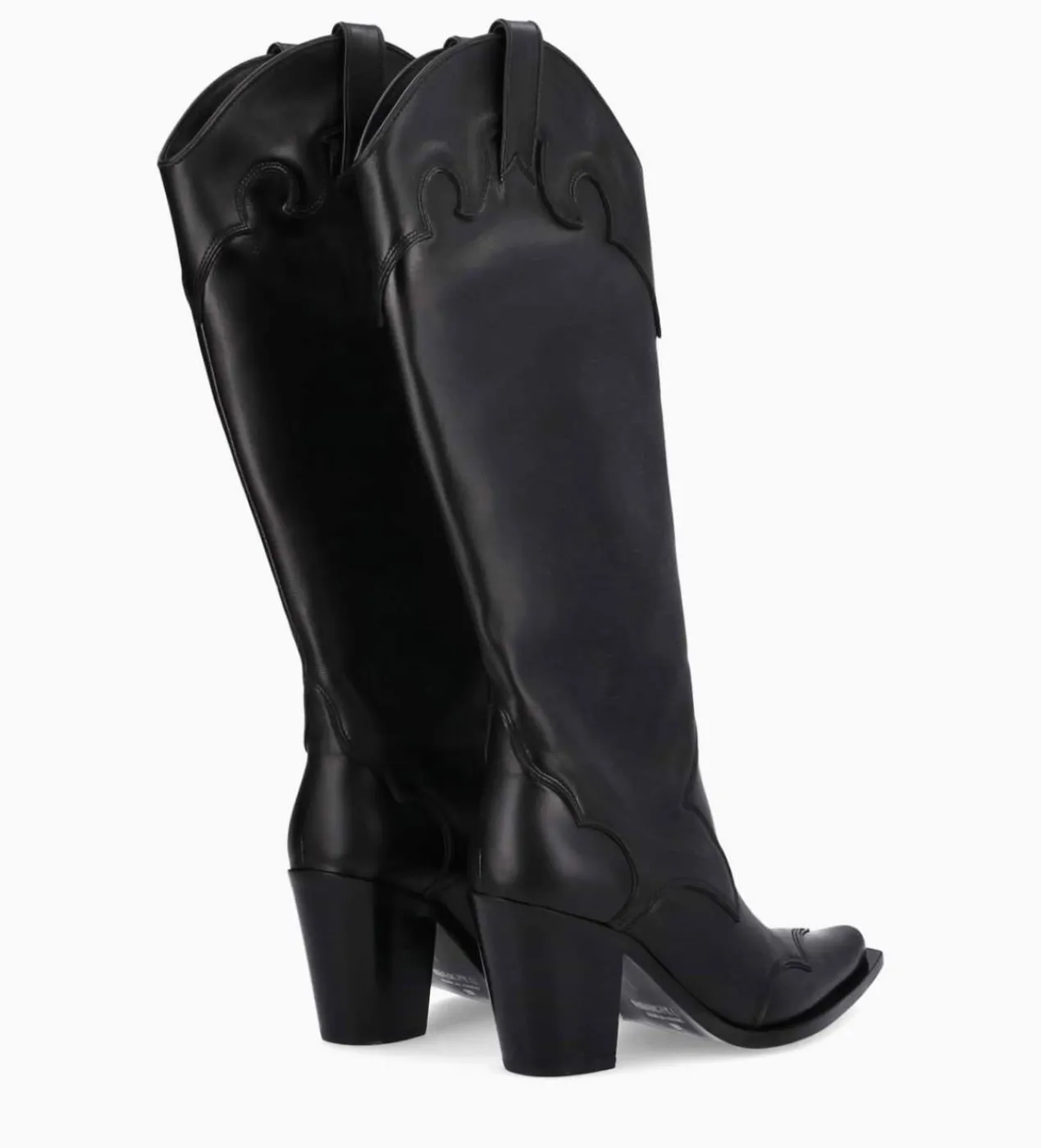 Outlet Botte western à talon - Annie 80 - Cuir de veau lisse mat - Bottes|Bottes