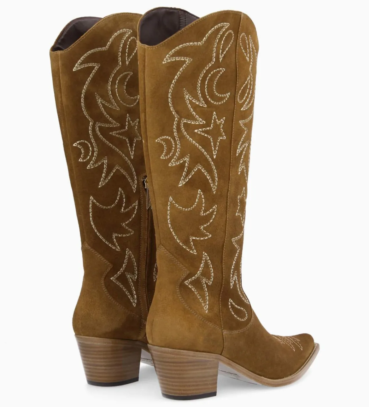 Online Botte western brodée à talon - Ruby 50 - Cuir velours - Bottes|Bottes