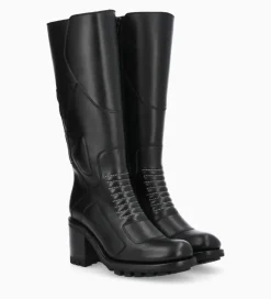 Outlet Botte zippée à talon - Thelma 70 - Cuir lisse - Bikers|Bottes