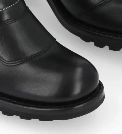 Outlet Botte zippée à talon - Thelma 70 - Cuir lisse - Bikers|Bottes