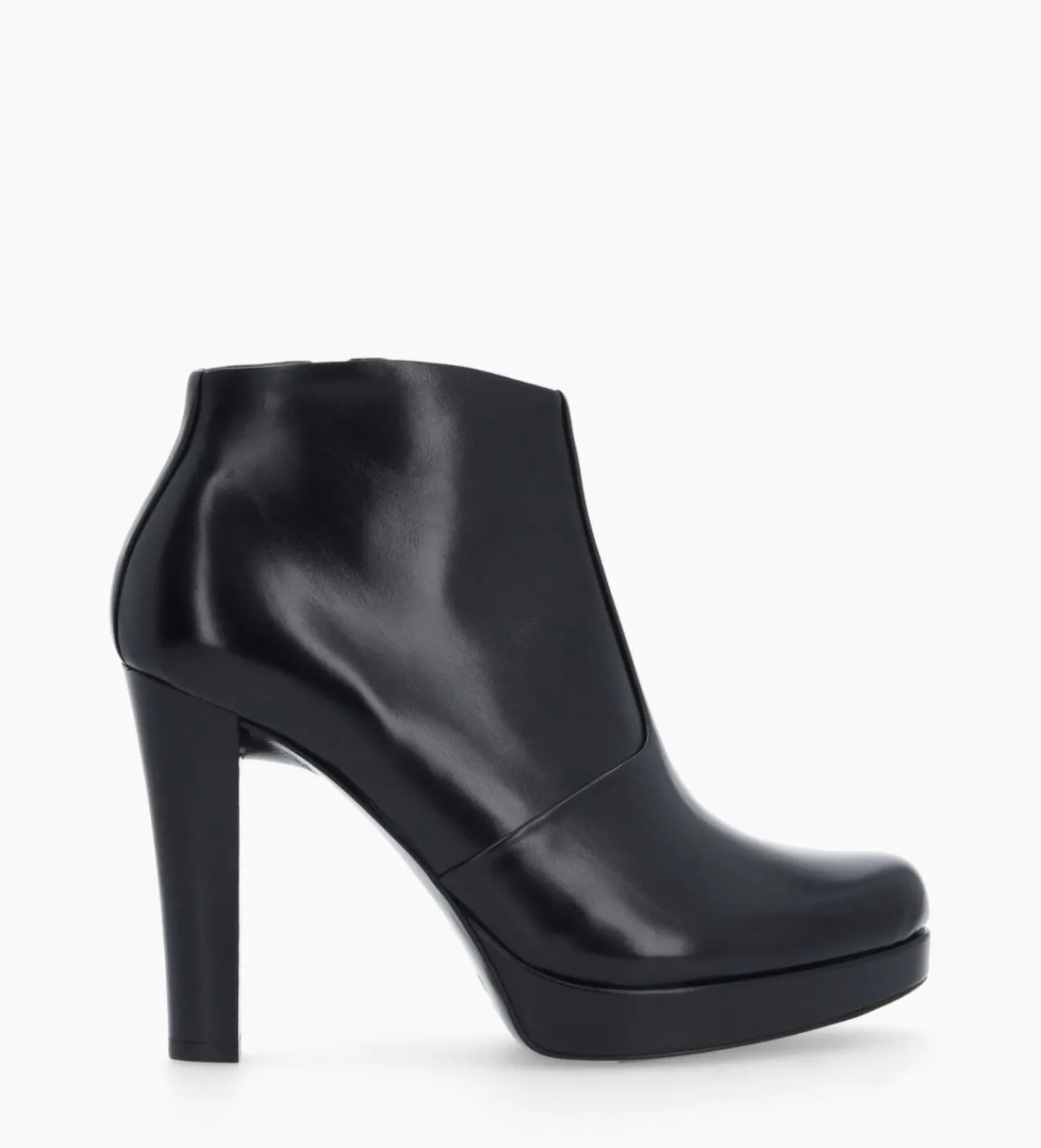 Hot Bottine à talon à zip - Juke 70 - Cuir lisse - Boots - Bottines