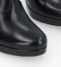 Hot Bottine à talon à zip - Juke 70 - Cuir lisse - Boots - Bottines