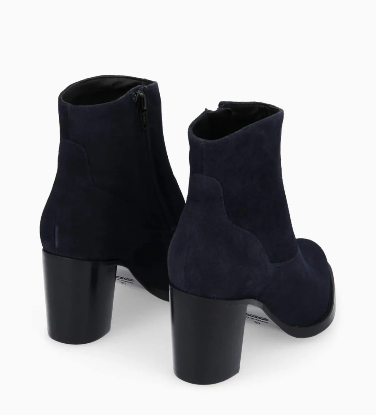 Sale Bottine à talon à zip - Legend 70 - Cuir velours - Boots - Bottines|Boots - Bottines