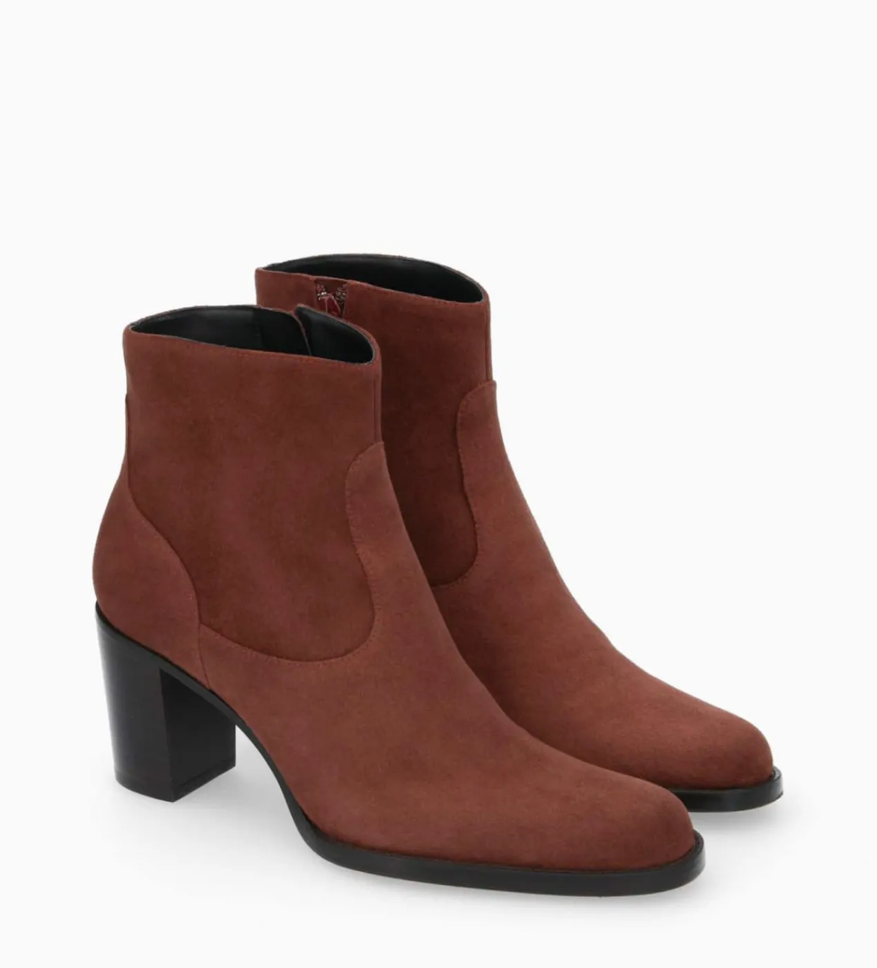 Online Bottine à talon à zip - Legend 70 - Cuir velours - Boots - Bottines|Boots - Bottines