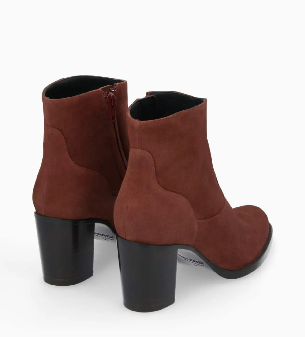 Online Bottine à talon à zip - Legend 70 - Cuir velours - Boots - Bottines|Boots - Bottines