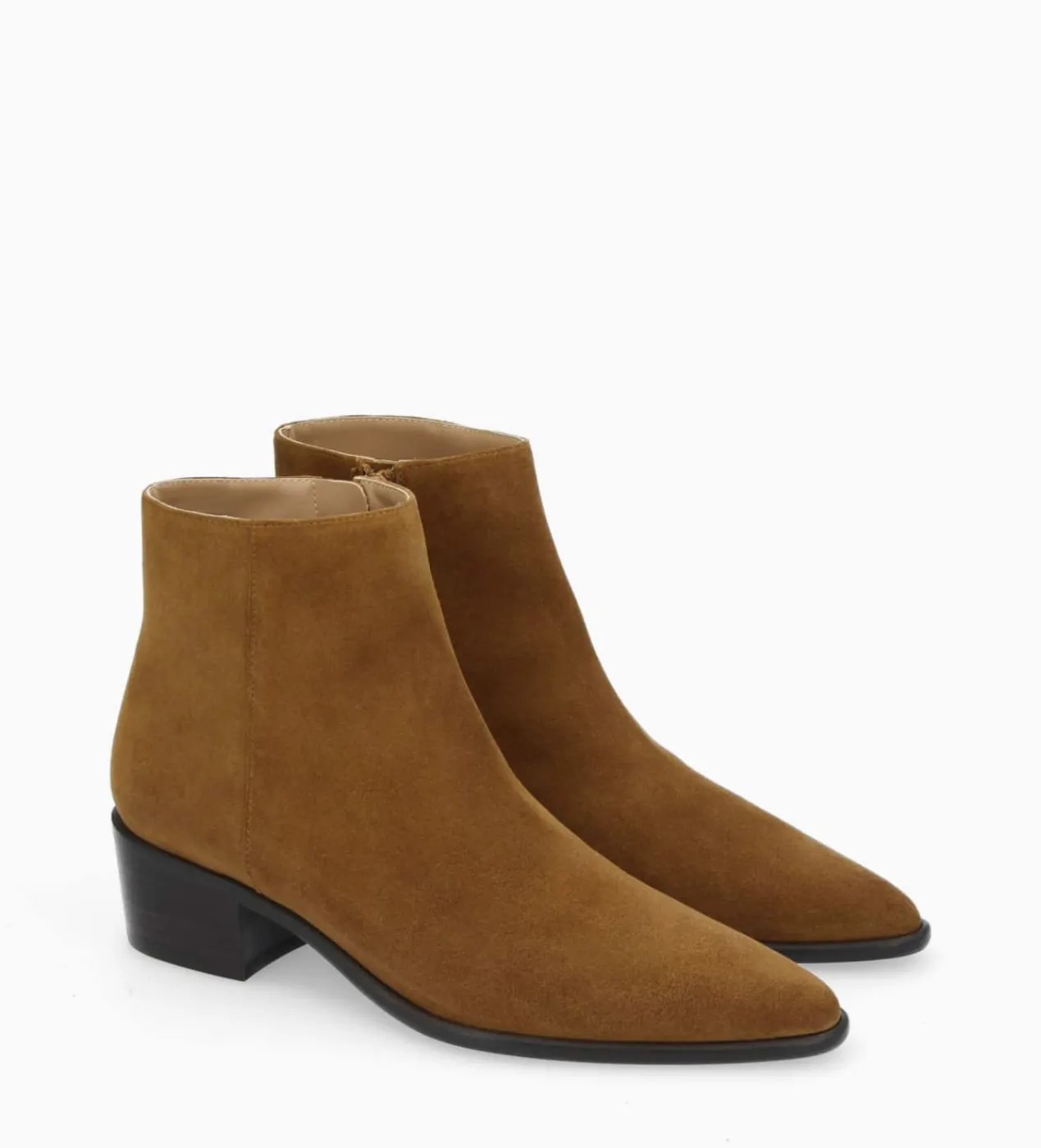 Online Bottine à talon à zip - Megan 50 - Cuir velours - Boots - Bottines