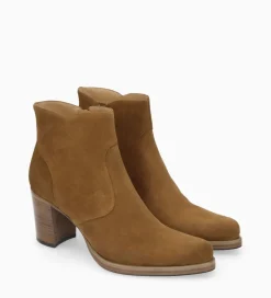 Sale Bottine à talon à zip - Paddy 70 - Cuir velours - Boots - Bottines|Boots - Bottines