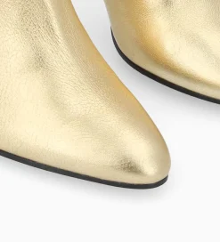 Bottine à talon aiguille zippée - Stella 85 - Cuir métallisé - Boots - Bottines