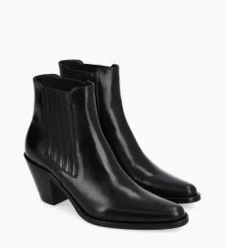 Outlet Bottine chelsea à talon - Jane 70 - Cuir de veau lisse - Boots - Bottines|Santiags