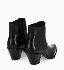 Outlet Bottine chelsea à talon - Jane 70 - Cuir de veau lisse - Boots - Bottines|Santiags
