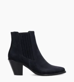 Discount Bottine chelsea à talon - Jane 70 - Cuir velours - Boots - Bottines|Boots - Bottines