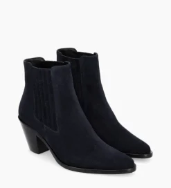 Discount Bottine chelsea à talon - Jane 70 - Cuir velours - Boots - Bottines|Boots - Bottines