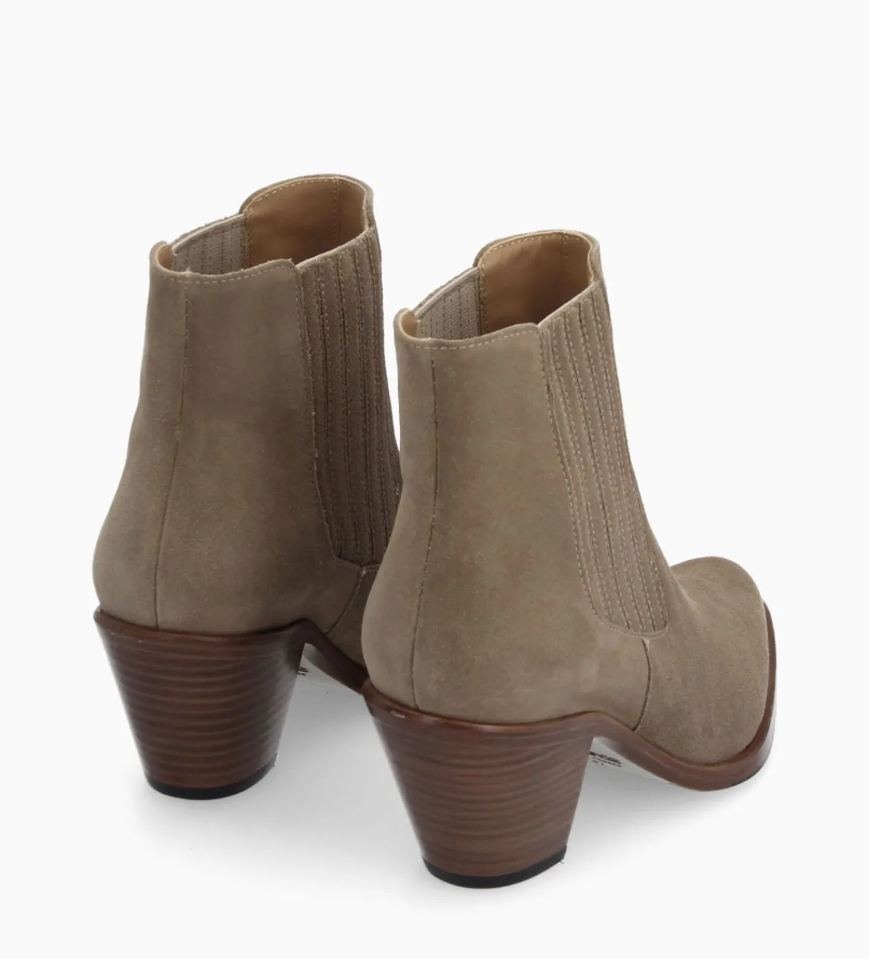 Hot Bottine chelsea à talon - Jane 70 - Cuir velours - Boots - Bottines