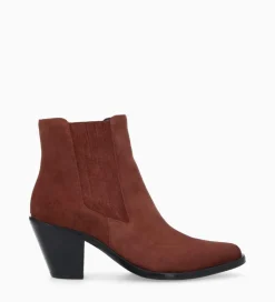 Outlet Bottine chelsea à talon - Jane 70 - Cuir velours - Boots - Bottines|Boots - Bottines