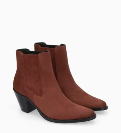 Outlet Bottine chelsea à talon - Jane 70 - Cuir velours - Boots - Bottines|Boots - Bottines