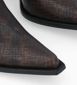 Bottine chelsea à talon - Sandy 80 - Cuir imprimé serpent - Boots - Bottines|Boots - Bottines