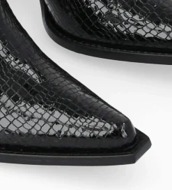 Best Bottine chelsea à talon - Sandy 80 - Cuir imprimé serpent verni - Boots - Bottines
