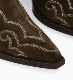 Discount Bottine Western - Calamity 40 - Cuir velours - Marron foncé Boots - Bottines|Boots - Bottines