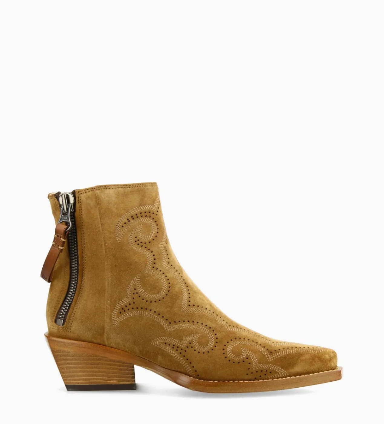 Outlet Bottine Western brodée - Calamity 40 - Cuir velours - Boots - Bottines|Boots - Bottines