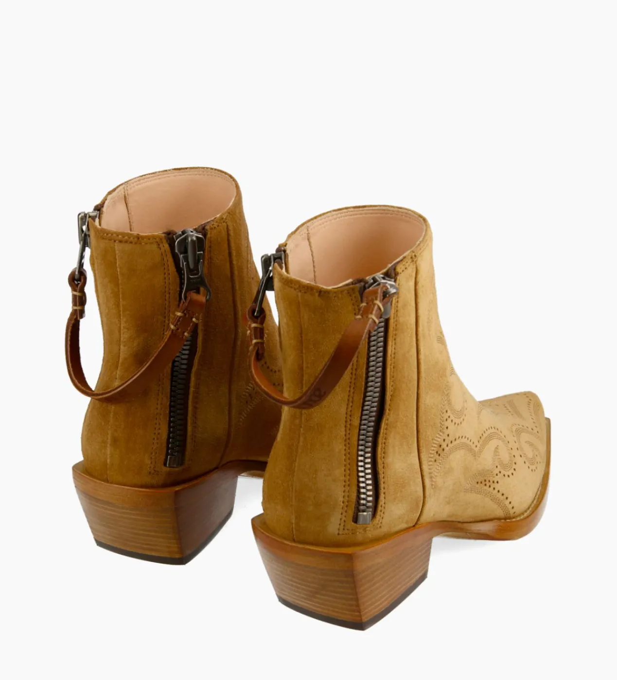 Outlet Bottine Western brodée - Calamity 40 - Cuir velours - Boots - Bottines|Boots - Bottines