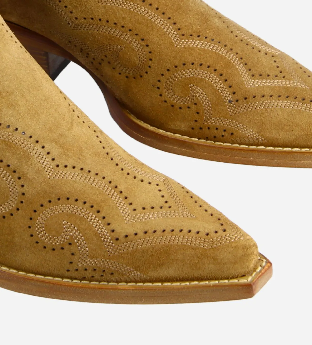 Outlet Bottine Western brodée - Calamity 40 - Cuir velours - Boots - Bottines|Boots - Bottines