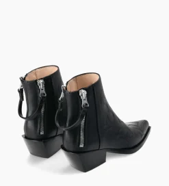 Outlet Bottine Western brodée - Calamity 40 - Cuir de veau lisse mat - Boots - Bottines|Boots - Bottines