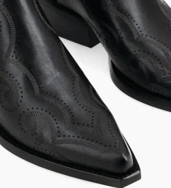 Outlet Bottine Western brodée - Calamity 40 - Cuir de veau lisse mat - Boots - Bottines|Boots - Bottines