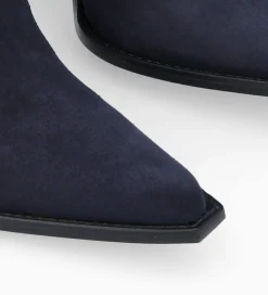 Bottine western brodée à talon avec clous - Tippi 80 - Cuir velours/Cuir imprimé serpent - Boots - Bottines|Santiags