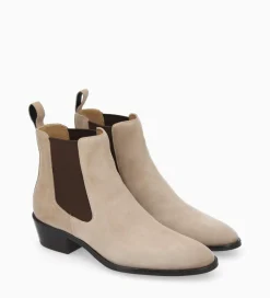 Sale Bottine western chelsea - Kim 40 - Cuir velours - Boots - Bottines