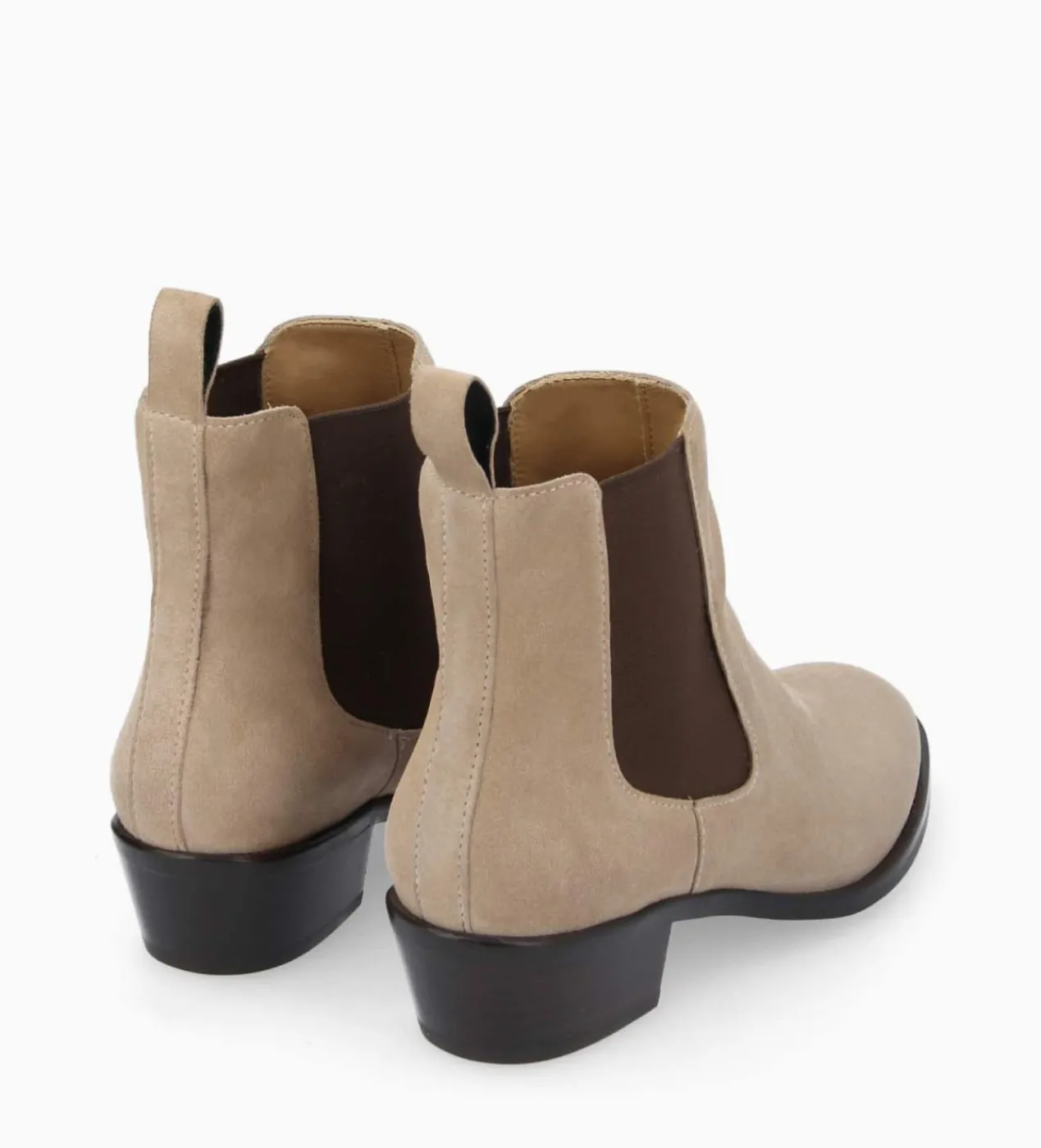 Sale Bottine western chelsea - Kim 40 - Cuir velours - Boots - Bottines