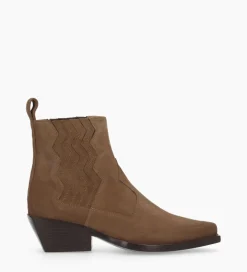 Discount Bottine western chelsea - Calamity 40 - Cuir velours - Boots - Bottines|Boots - Bottines