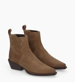 Discount Bottine western chelsea - Calamity 40 - Cuir velours - Boots - Bottines|Boots - Bottines