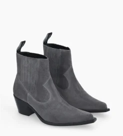 New Bottine western chelsea - Sibelle 50 - Cuir velours - Boots - Bottines|Boots - Bottines