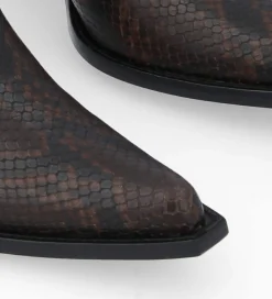 Best Bottine western chelsea - Sibelle 50 - Cuir imprimé serpent - Boots - Bottines|Boots - Bottines