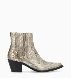 Discount Bottine western chelsea - Sibelle 50 - Cuir imprimé serpent - Boots - Bottines|Boots - Bottines