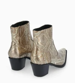 Discount Bottine western chelsea - Sibelle 50 - Cuir imprimé serpent - Boots - Bottines|Boots - Bottines