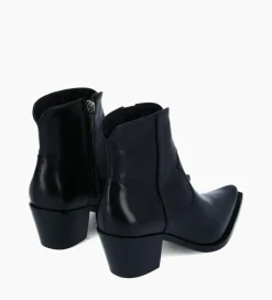 Clearance Bottine western zippée à talon - Sadie 50 - Cuir de veau lisse brillant - Boots - Bottines|Boots - Bottines